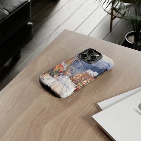 Bustling Victorian Christmas Market - Impact Resistant Phone Case
